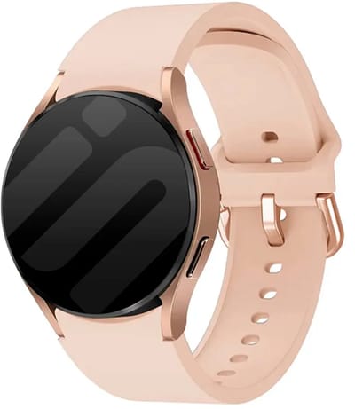 Strap-it siliconen bandje met gesp geschikt voor Samung Galaxy Watch 7 (40 & 44mm) / Galaxy Watch 6 (Classic) / Galaxy Watch 5 (Pro) / Galaxy Watch 4 (Classic) / Galaxy Watch FE - roze zandkleurig