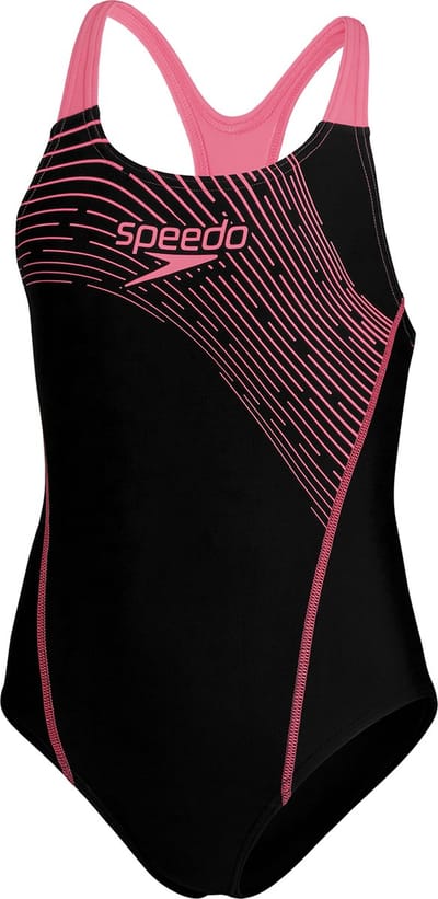 Speedo Medley Logo Medalist Zwart/Roze Sportbadpak - Maat 128