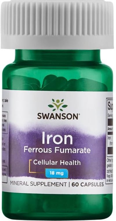Swanson - Iron/ Ijzer (Ferrous Fumarate) - 60 capsules - 18mg