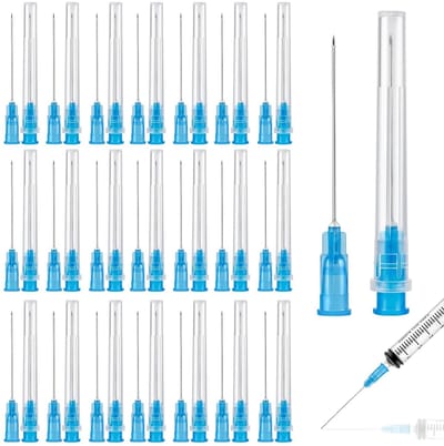 100 stuks Dispenserbuizen met Deksel, 23G 0.6-38mm RVS Spuitnaalden voor Vloeistof, Inkt en Lijm, Individueel Verpakt, Perfect voor Laboratoria en Industrie