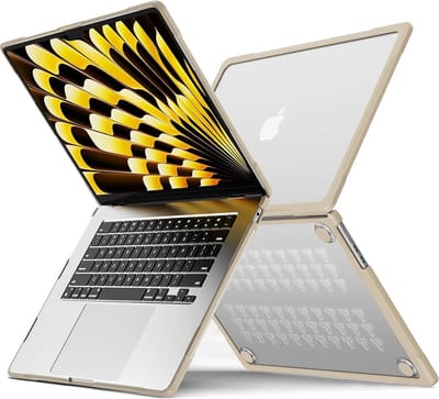 Eisenz Laptop Ultimate Hard Case – MacBook Pro 13 2018/2020/2022 (A2338 M1/M2 A2289 A2251 A2159 A1989 A1706 A1708) Laptop BumperCase TPU + PC Hex Shield Model – Stone
