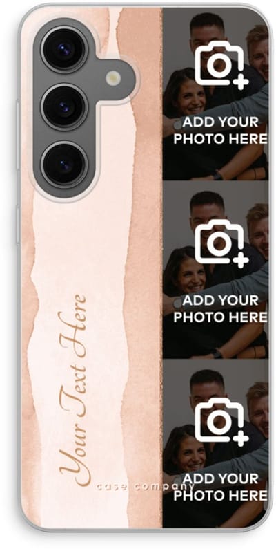 Gepersonaliseerd - Case Company® - Hoesje geschikt voor Samsung Galaxy S24 hoesje - Photostrip - Blush - Soft Cover Telefoonhoesje - Bescherming aan alle Kanten en Schermrand