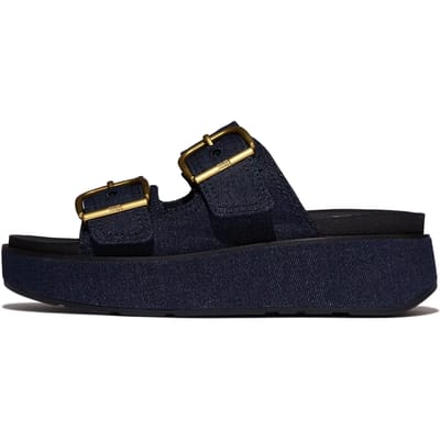 FitFlop Gen-ff max buckle two-bar denim slides