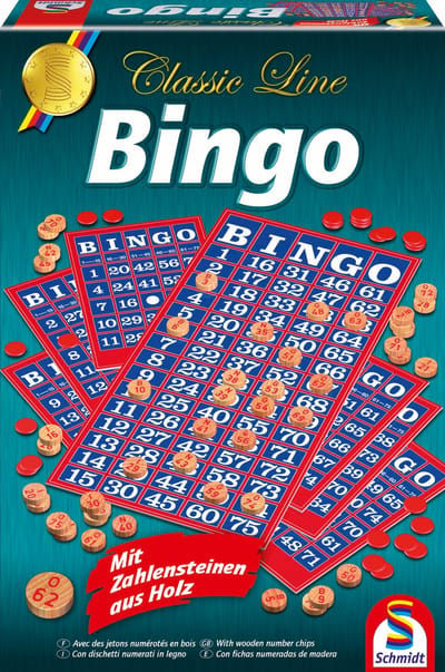 Schmidt® - Bingo - Classic Line - Gezelschapsspel - Kansspel voor familie en groepen - vanaf 6 jaar - 2+ spelers