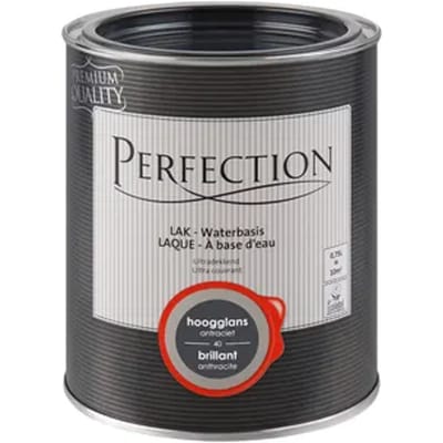 Perfection Houtlak Lak - Hoogglans - Antraciet - 750ml