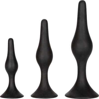 CalExotics - Silicone Anal Starter Kit - Anal Toys Buttplugs Zwart