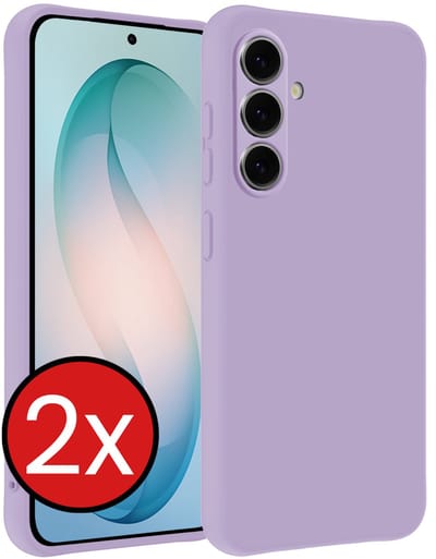 Hoesje - 2 Stuks - Geschikt voor Samsung Galaxy S26 - Sterk & Shockproof - Telefoonhoes - Back Cover - Case Siliconen - Telefoon Hoes - Lila