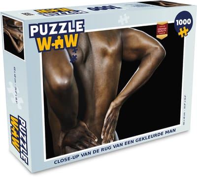 Puzzel Close-up van de rug van een gekleurde man - Legpuzzel - Puzzel 1000 stukjes volwassenen