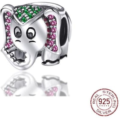 Nieuw 925 Sterling Zilver Roze Meisje Jongen Roze Glans Spacer Clip Bedel Kralen Passend voor Originele Mode Armband Doe-het-zelf Sieraden Voor Vrouwen