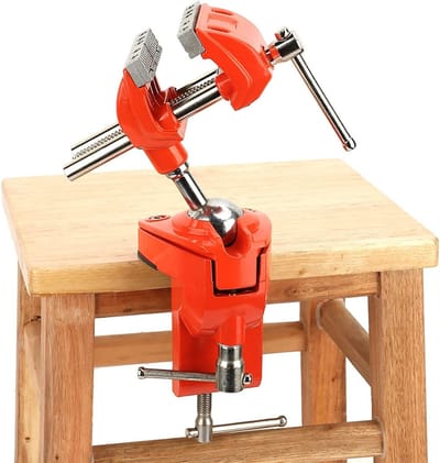 Mini draaibare bankvise met 360° rotatie, 70mm verstelbare bekbreedte, ideaal voor werkbanken en klussen