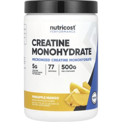 Nutricost, Performance Athlétique, Monohydrate de Créatine, Ananas Mangue, 1,1 lb (500 g)