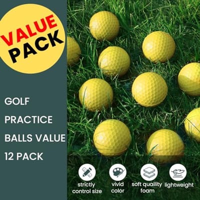 Golf Oefenballen voor Thuisgebruik - 12 Stuks - Geschikt voor Dames, Heren en Kinderen - Duurzaam en Veilig