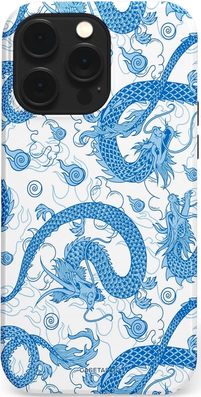 Casetastic Hoesje Geschikt voor Apple iPhone 14 Pro Max Magsafe - Stijlvolle Beschermende Duo-layer Case - Drakengloed