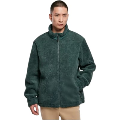 Urban Classics - Basic Sherpa Jacket - S - Groen