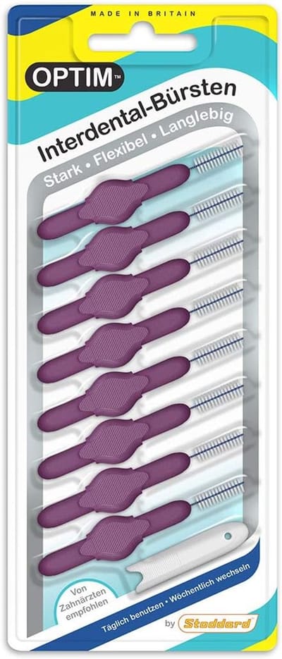 Interdentale Borstels - Tandenstokers - Mondhygiëne - Flexibel Buigbaar - 11 mm Maat 6 - Lila
