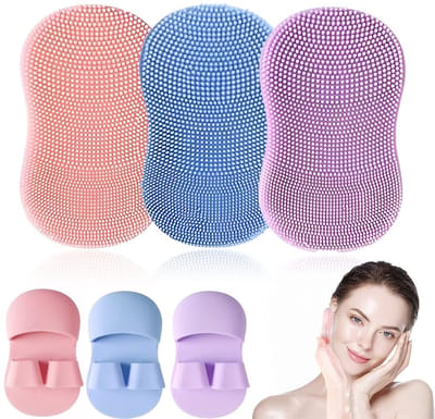 Dailygoods- Gezichtsreinigingsborstel 3 stuks - Siliconen - Dieptereiniging - Peeling - Massageborstel - Geschikt voor alle huidtypes - Gezichtsborstel