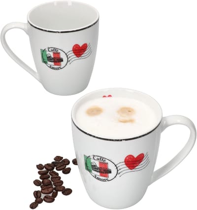 Set van 2 koffiemokken Caffee Amore 300 ml - 412833