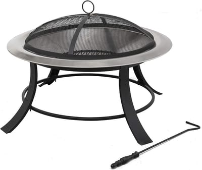 Ronde Vuurplaats van Roestvrij Staal met Vonkbescherming voor Tuin en Terras