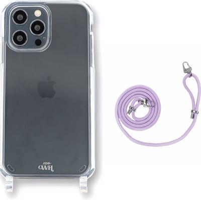 Wildhearts Transparante case + paarse koord - iPhone XS Max