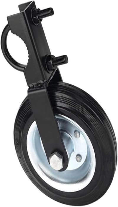 Poortwielen - Hekondersteuning - Schuifpoort Beweging - Verstelbare U-bout - 6 inch Diameter - Zwart