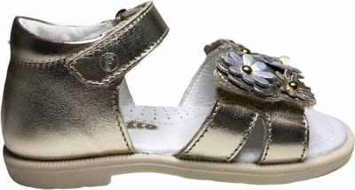 Falcotto bloempjes lederen sandalen Puppy goud mt 24
