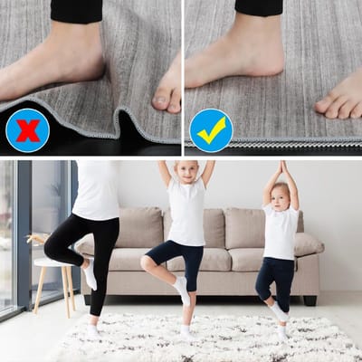 Unyqoos® Veelzijdige antislipmat van 200 x 200 cm voor veilig gebruik in huis en kantoor