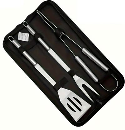 Nivard Barbeque Set - Barbecueset - Barbecue - Barbecues - BBQ - Tangenset - Vleeset - Accessoires - Zomer - 4 stuks