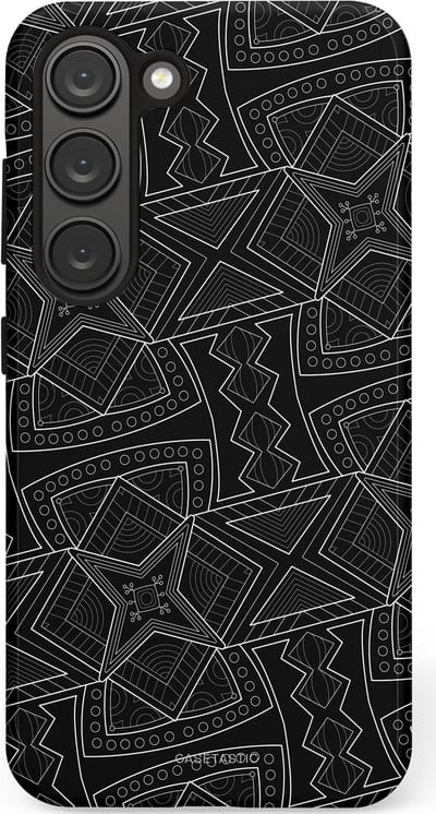Casetastic Hoesje Geschikt voor Samsung S23 - Stijlvolle Beschermende Duo-layer Case - Afrikaanse kunst