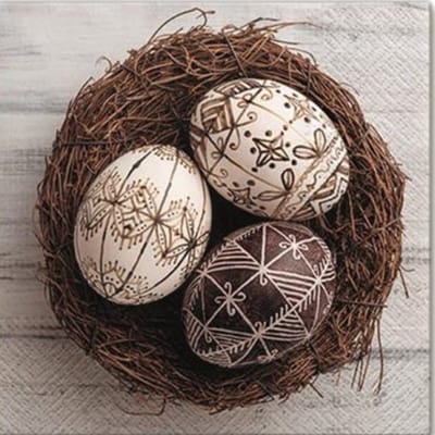 Dekoratief | Pakje 20 servetten 'Traditional Easter' 33x33cm | A701395