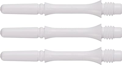 Dart Shafts - Reserve Onderdelen - Darts Spelen - Draaiend Design - Slim Model - Transparant Wit