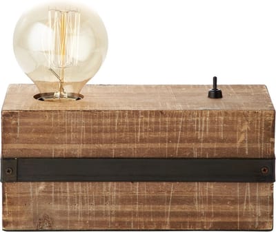 Brilliant Tafellamp Woodhill Zwart Hout E27