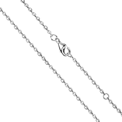 Zilveren ketting voor dames, zonder hanger, waterbestendig, antioxidatie, breedte 1,4 mm, lengte: 35 cm - 105 cm