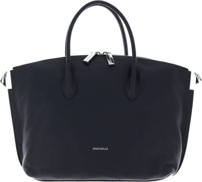 COCCINELLE Leren Handtas Schoudertas Estelle Handbag Midnight Blue Donkerblauw