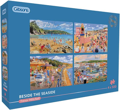 Gibsons legpuzzel Beside the Seaside 4x500 stukjes puzzelplezier.