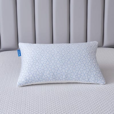 Verkoelend Slaapkussen - Comfortabel Kussen - Rustige Nachtrust - Verstelbare Vulling - 73x48 cm - Blauw Wit