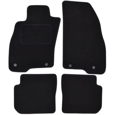 Tapis De Sol Noir Velours - J&J AUTOMOTIVE - Fiat Punto 2012-2018 - Sur Mesure - Antidérapant - Imperméable noir