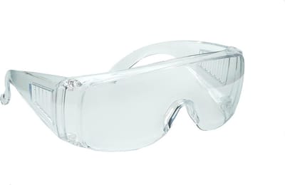 CONFAST Veiligheidsbril Wrap Around Crystal Clear Eye Protection die over brillen past, 3 paar