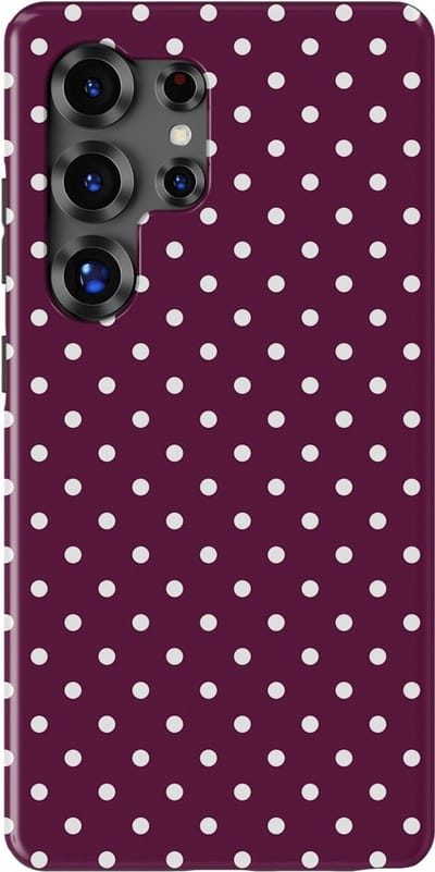 Polka Dots Hoesje Samsung Galaxy S25 Ultra | Geschikt Voor Mag | Stippen Design Backcover Samsung Galaxy S25 Ultra Purple Pop