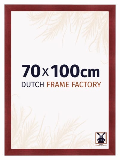 Fotolijst 70x100 cm - MDF - Wijnrood Geveegd - Praag