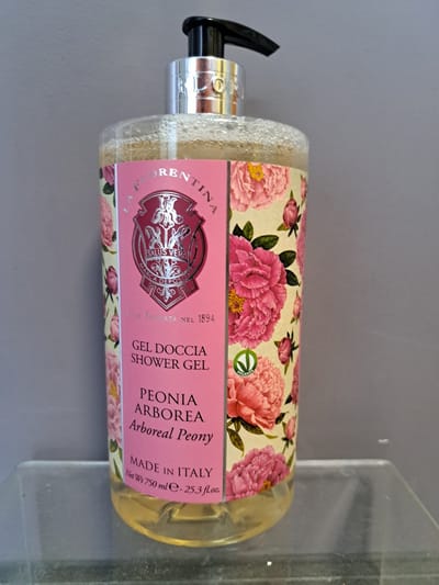 douche gel pioen roos - rozen - la florentina - vegan -
