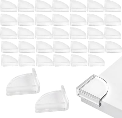 Veiligheidshoekbeschermers voor Kinderen - 36 Stuks Zachte Transparante Siliconen Hoekbeschermers voor Tafel, Meubels en Kasten, Ideaal tegen Snijhoeken