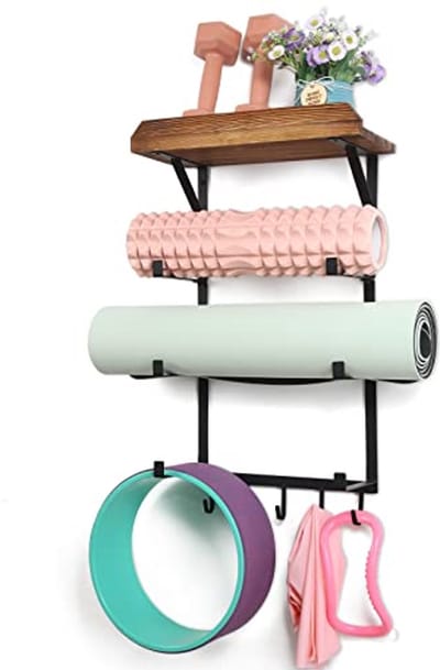 Yoga Mat Houder Wandmontage - Sleek en Stevige Opberging voor Fitnessaccessoires