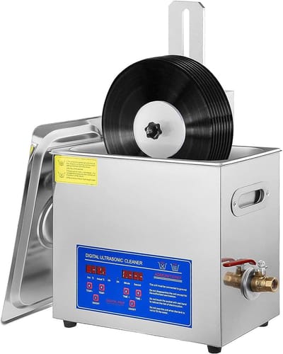 Ultrasone Reiniger - Vinyl Reiniger - Plaat Onderhoud - 6 Platen Tegelijk - 6L Capaciteit - Zilver