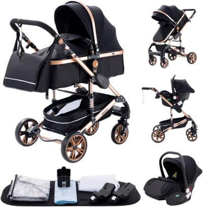 3-in-1 Kinderwagen Combistroller Hoge Landspiegel Inklapbaar Schuimwielen