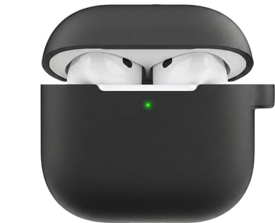 KeyBudz Elevate Hoesje AirPods 4 – Duurzame Bescherming – Zakvriendelijk Ontwerp – Antislip Coating - Zwart