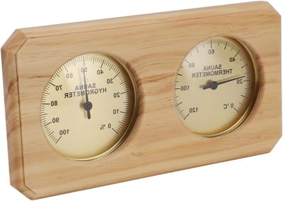 Houten Saunathermometer en Hygrometer voor Nauwkeurige Temperatuurmeting in de Sauna en Wellnessruimte