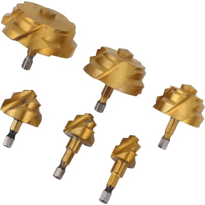 6 Stuks PPR Hefende Getrapte Boorbitenset 20 25 32 40 50 63mm 1/4 Inch Zeskant Schacht Spiraalvormige Waterleiding Expansie Boor