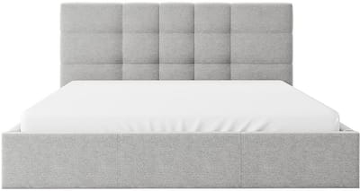 Vente-unique Bed met opbergruimte stof lichtgrijs 160 x 200 cm