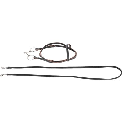 Bride de Cheval avec Rênes Taille Réglable Cuir de Vache Robuste Confortable Headstall pour Cheval pour l'Équitation L