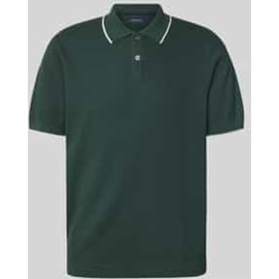 regular fit poloshirt met contrasterende bies